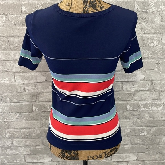 Halogen Striped Short Sleeve Top - Picture 3 of 5